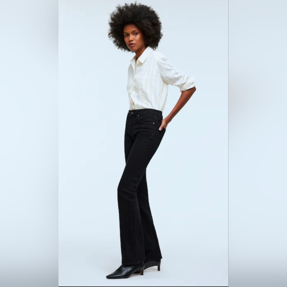 MADEWELL Jeans Kick Out Mid Rise Black Size 28
